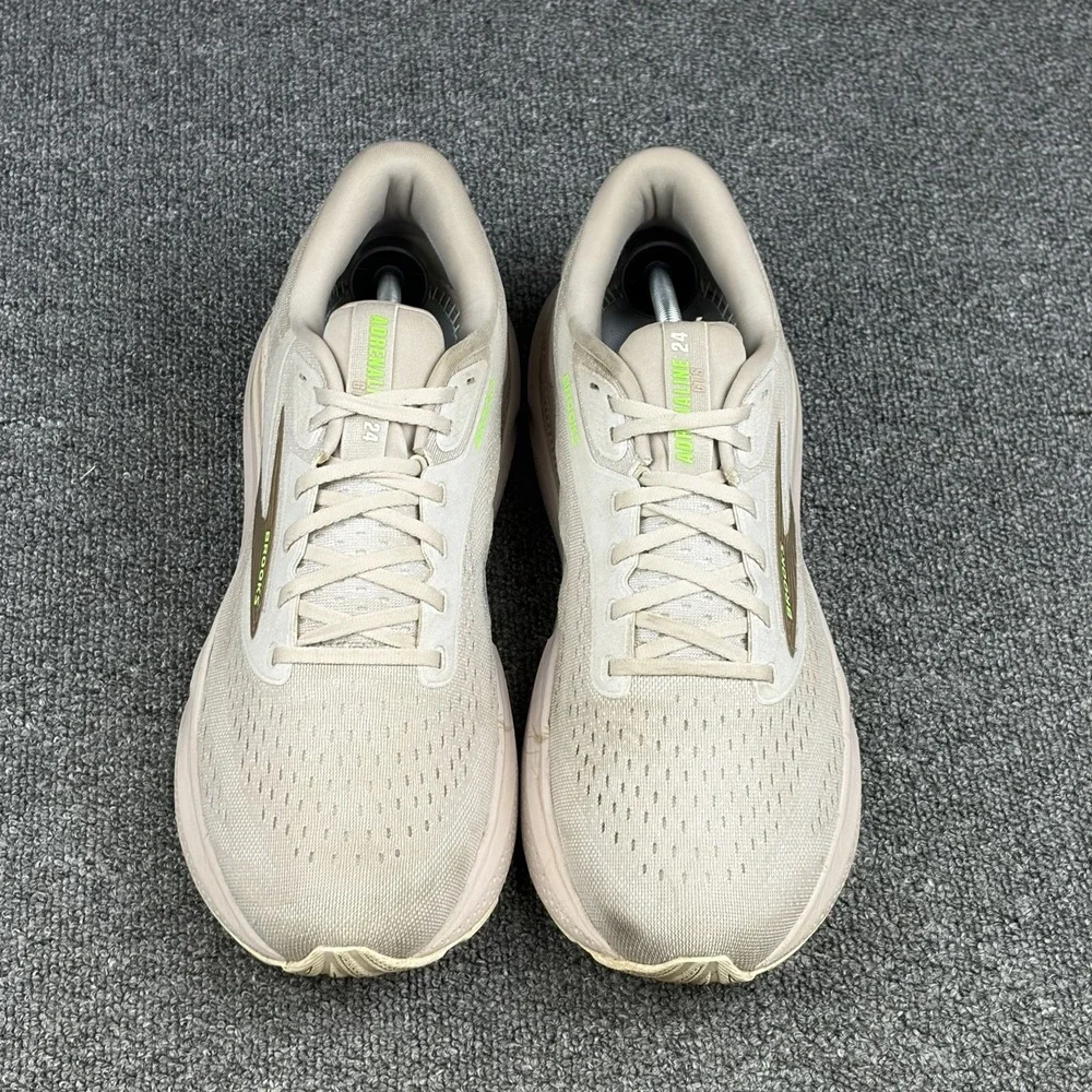 Brooks Adrenaline GTS 24 Mens Size 12 Beige Athletic Running Shoes Sneakers